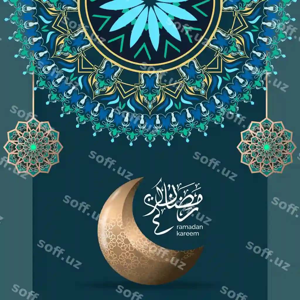 Boylik Islomiy Ramazon Tabrik Illustratsiya Shabloni | Luxury islamic ramadan greeting illustration template