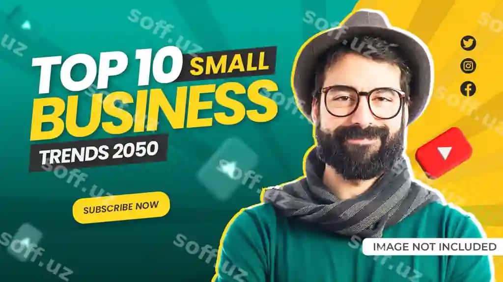 Biznes YouTube miniatyura dizayn shabloni | Business youtube thumbnail design template