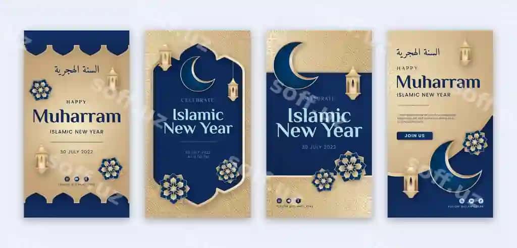 Islomiy yangi yil gradient Instagram storiylari | Islamic new year gradient ig stories