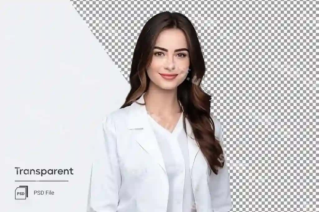 PNG ajraltirilgan portret yosh doktor hamda hamshifoyin tibbiy xodimlar ayol oq | Png isolated portrait young doctor nurse medical staff woman white