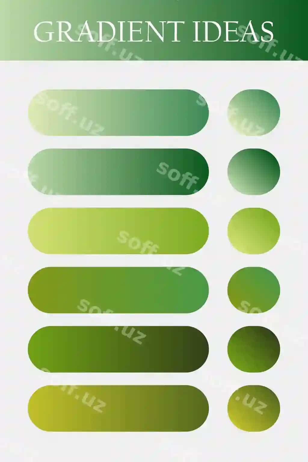 Gradient rang palet gradatsiya rang shabloni | Set gradient color pallete dradation colour template