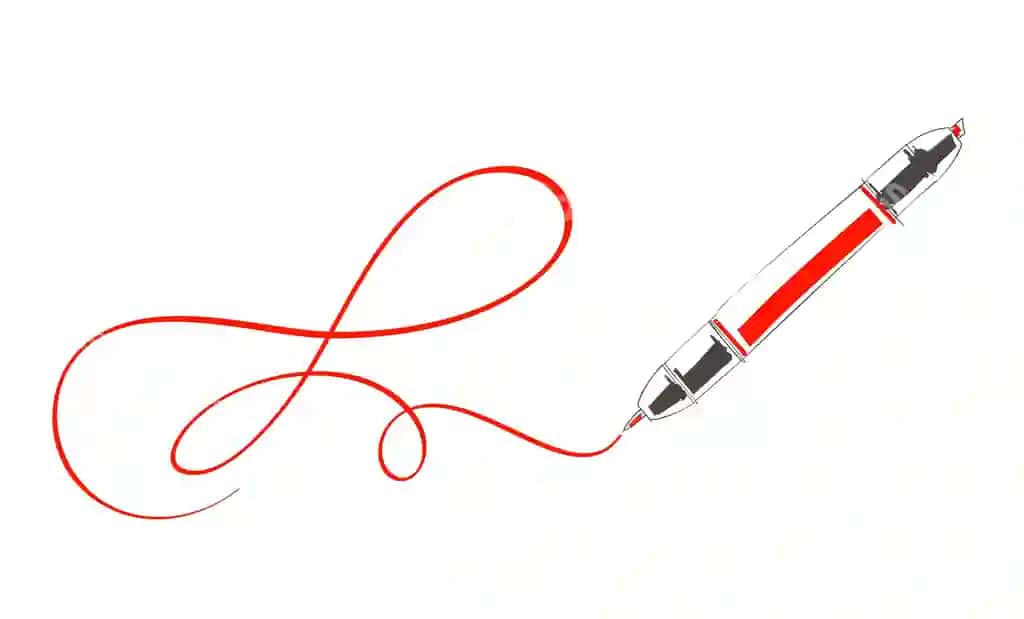 Suv o'tkazmaydigan markalash ruchkasi, cho'tka marker, ruchka, vektor illyustratsiyasi uchun eskiz chizmasi | Sketch doodles waterproof marking pen brush marker pen vector illustration