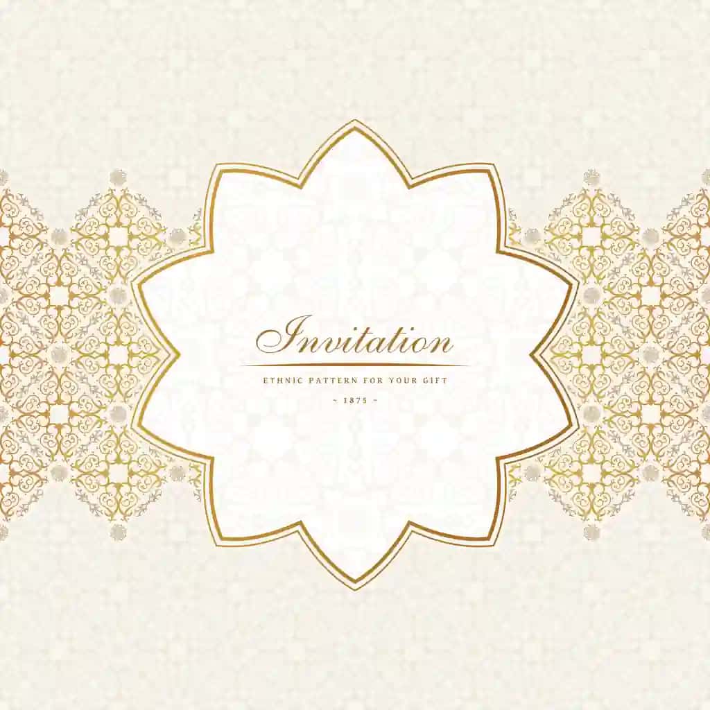 Banner taklifnomasi vintage etnik dizayn | Banner invitation vintage ethnic design