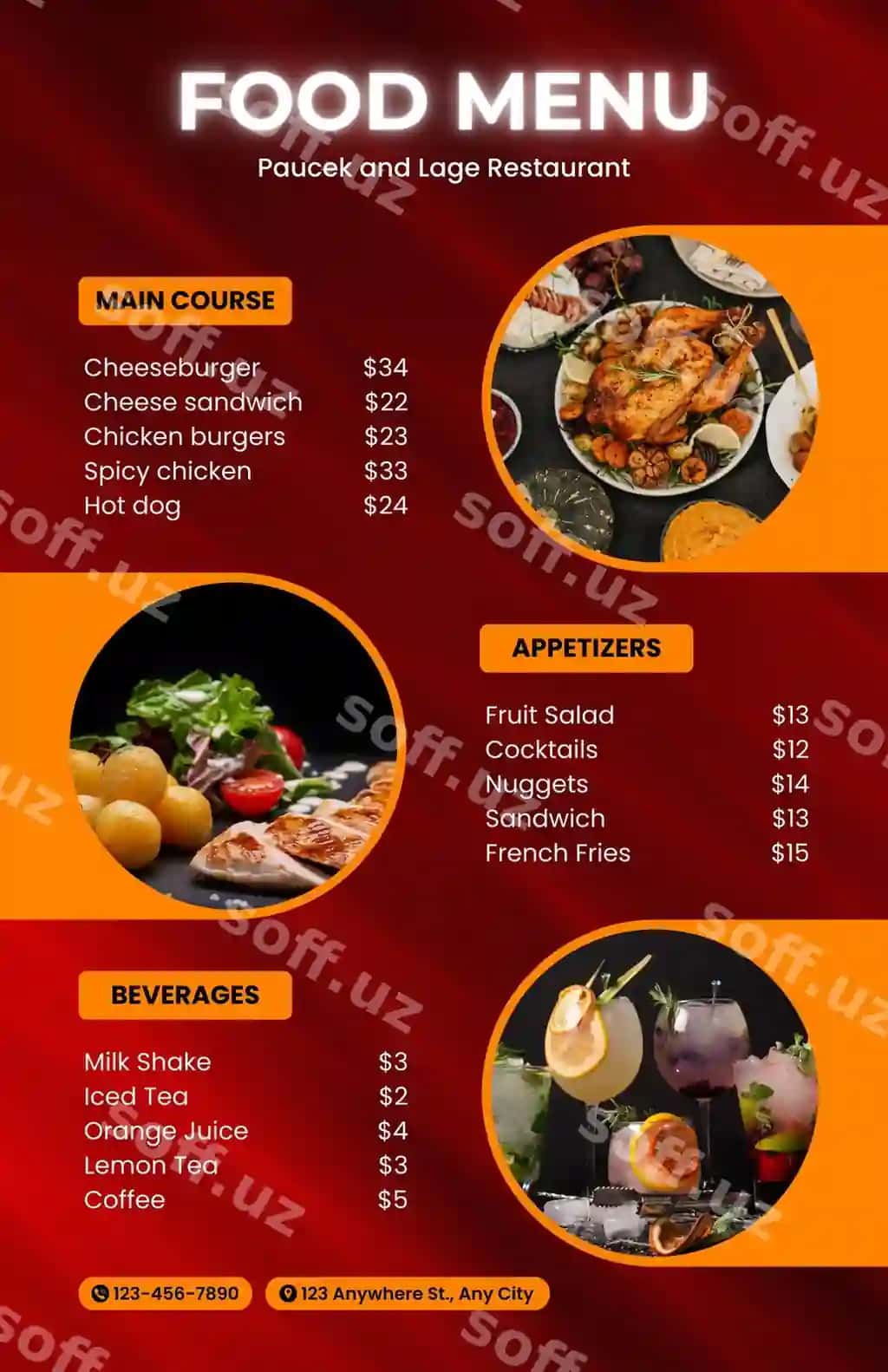 Shaharlik kafe restoran menyu dizayni shabloni kofe uy restoran bar ovqat ichimliklar | Restaurant menu design template cafe coffee house restaurant bar food drinks