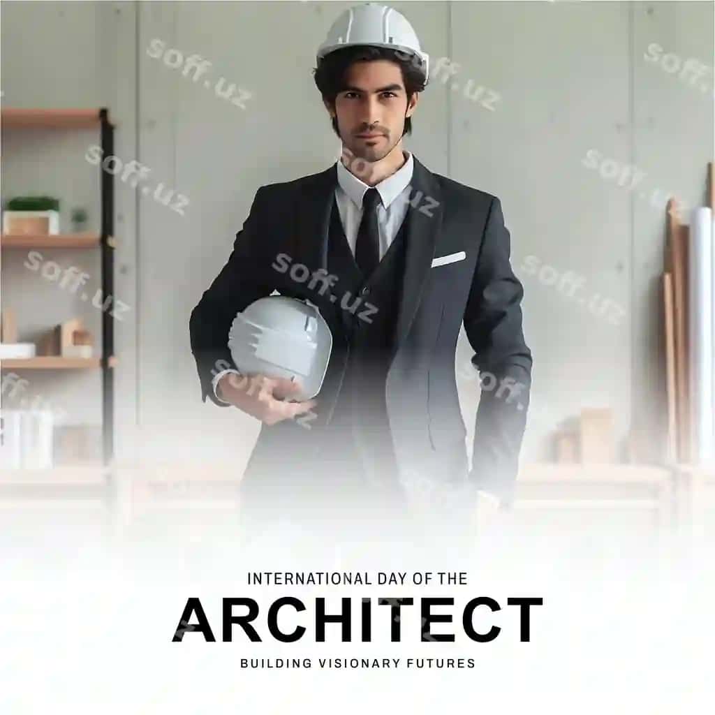 Xalqaro kun me'mori ijtimoiy tarmoqlar post banner poster shabloni | International day architect social media post banner poster template