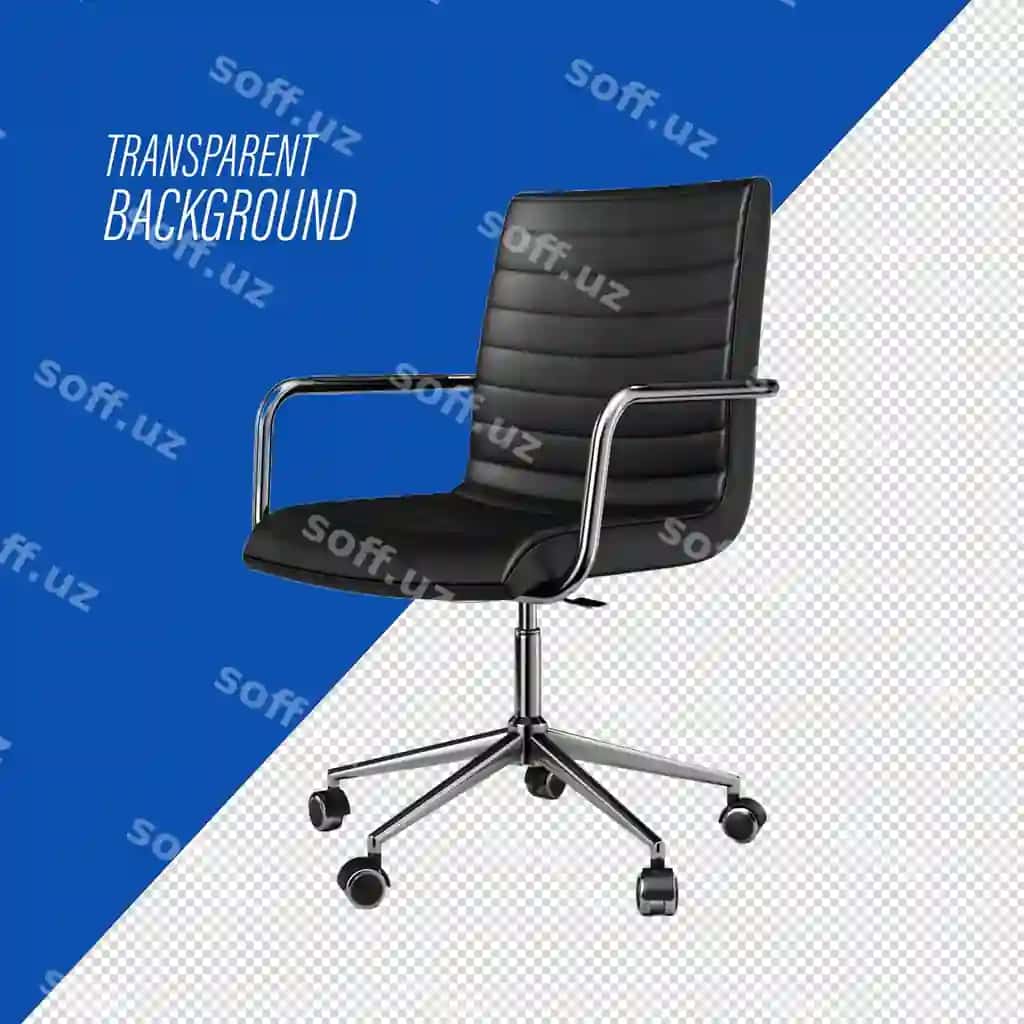 Qora ofis stul shaffof | Black office chair transparent