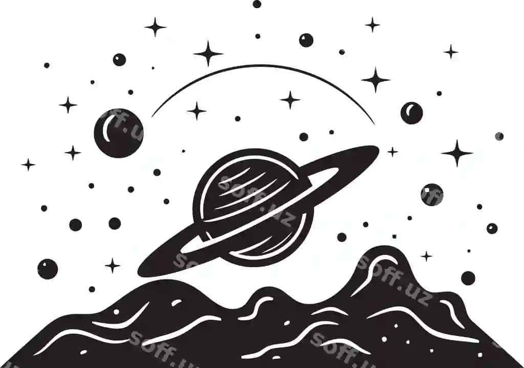 Galaktik darvoza vektor emblema faza samoiiy belgi ikondir faza | Galactic gateway vector emblem space celestial crest iconic space