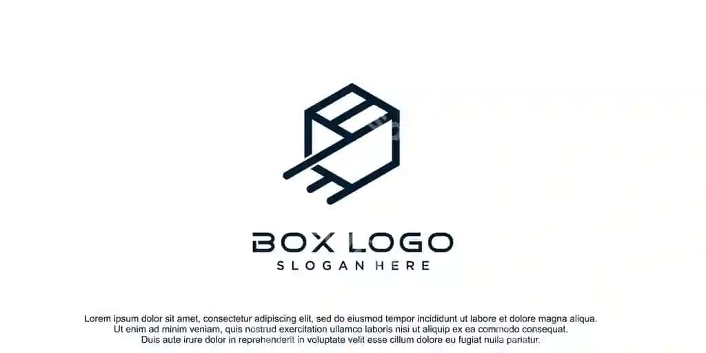 Quti ikonasi vektor logotip dizayni ijodiy konseptsiya premium vektor | Box icon vector logo design with creative concept premium vector