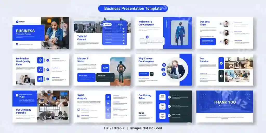 Ijodkor biznes Powerpoint prezentatsiyasi slaytlar shablon dizayni | Creative business powerpoint presentation slides template design
