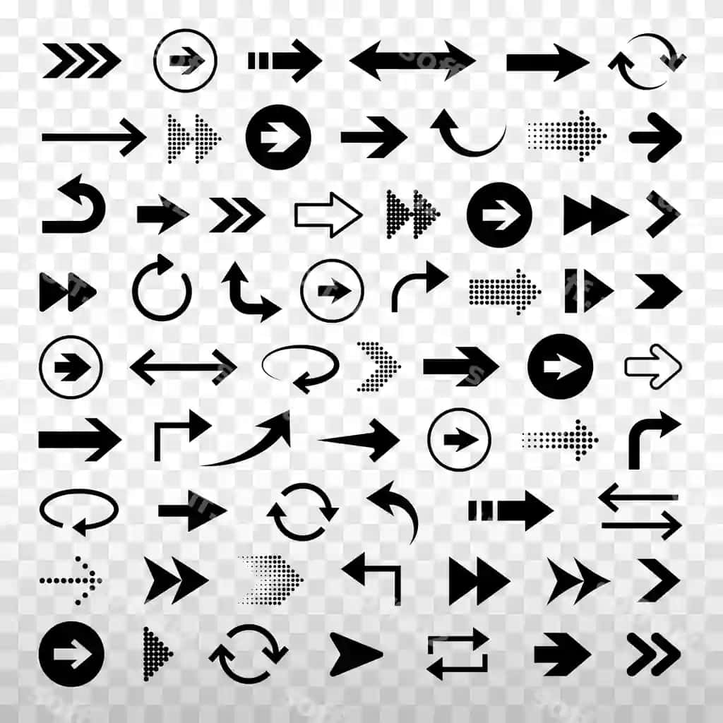 To'plam turli xil qora o'q belgilari o'z ichiga to'g'ri, egilgan, aylanma o'qlarni oladi. | Collection various black arrow icons includes straight curved circular