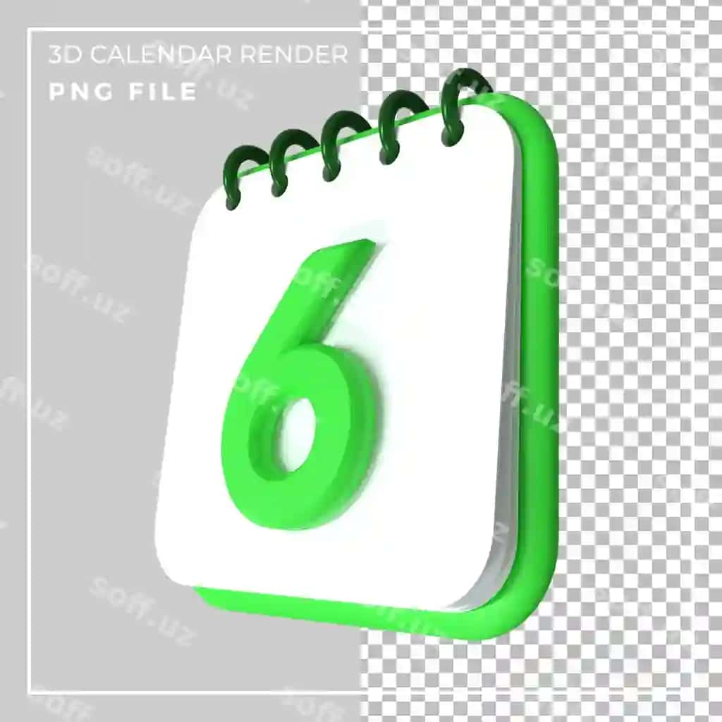 3 kunlik kalendar 6 kun | 3d calendar 6 day