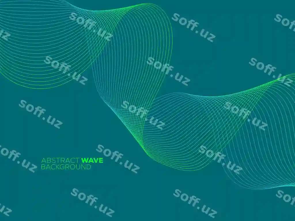 Abstrakt yashil to'lqin fon | Abstract green wave background