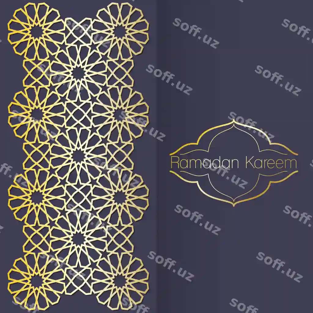 Ramazon kareem tabriki arabcha dizayn bilan | Ramadan kareem greeting with arabic design