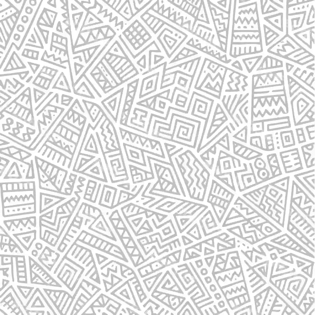 Abstrakt geometric motiiv etnik qabila naqshi bilan | Abstract geometric motif with ethnic tribal pattern