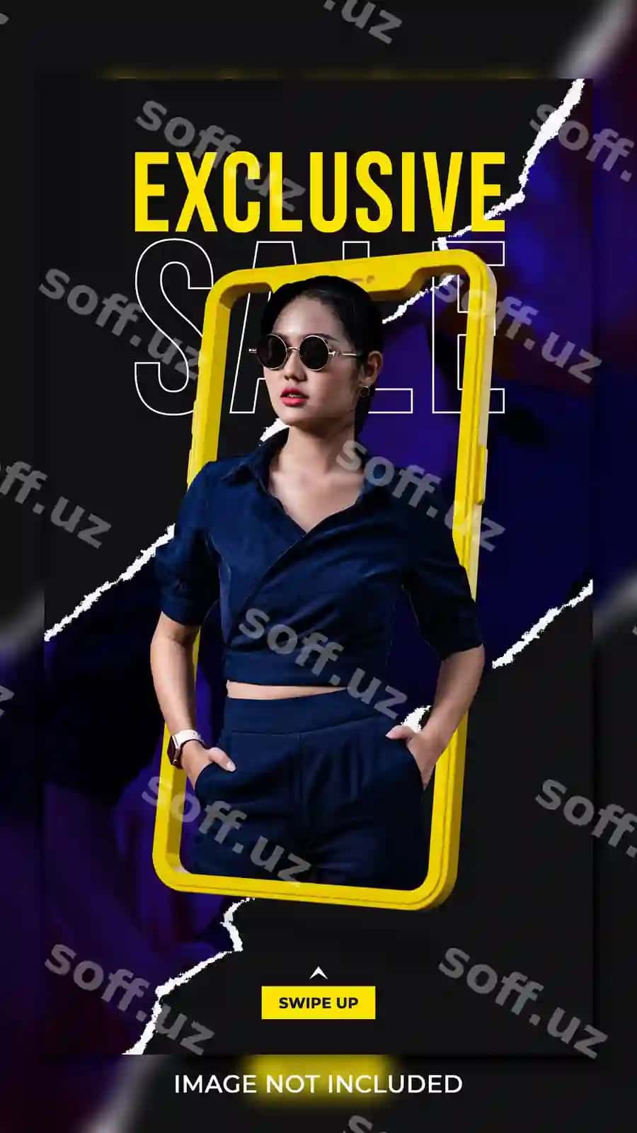 Maxsus moda sotuvi baneri ijtimoiy tarmoqlar posti Instagram xotiratlari | Exclusive fashion sale banner social media post instagram stories