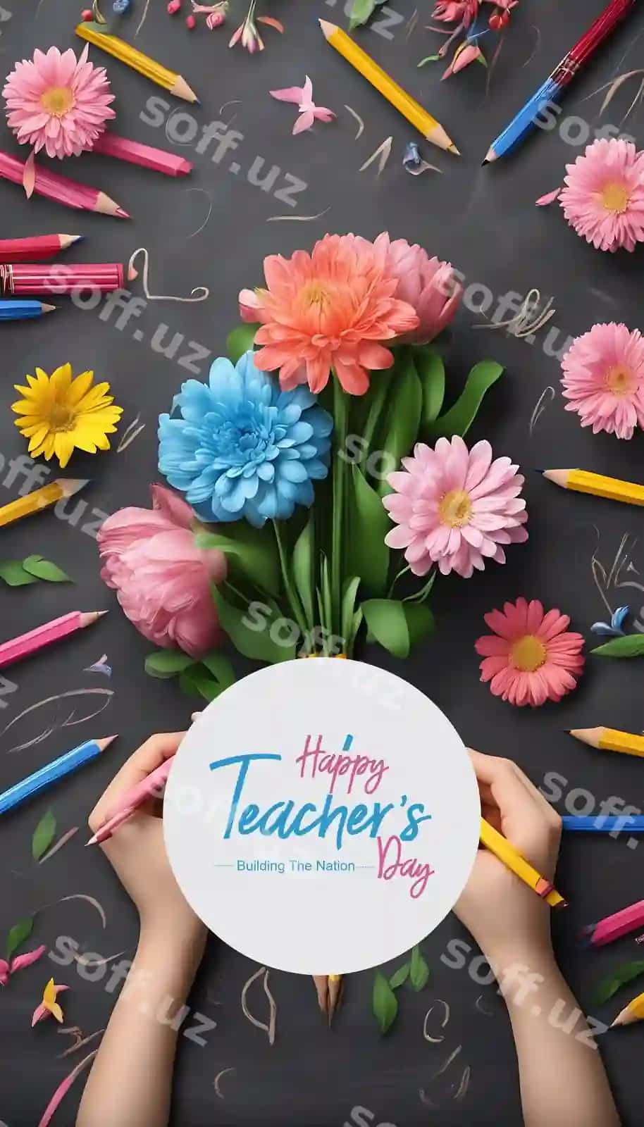 Ustozlar kuni muborak bo'lsin, sizning sodiq fidoyilik yo'l-yo'riqlaringiz muvaffaqiyatlarimizni yoritadi | Happy teacher s day your unwavering dedication guidance light our paths success