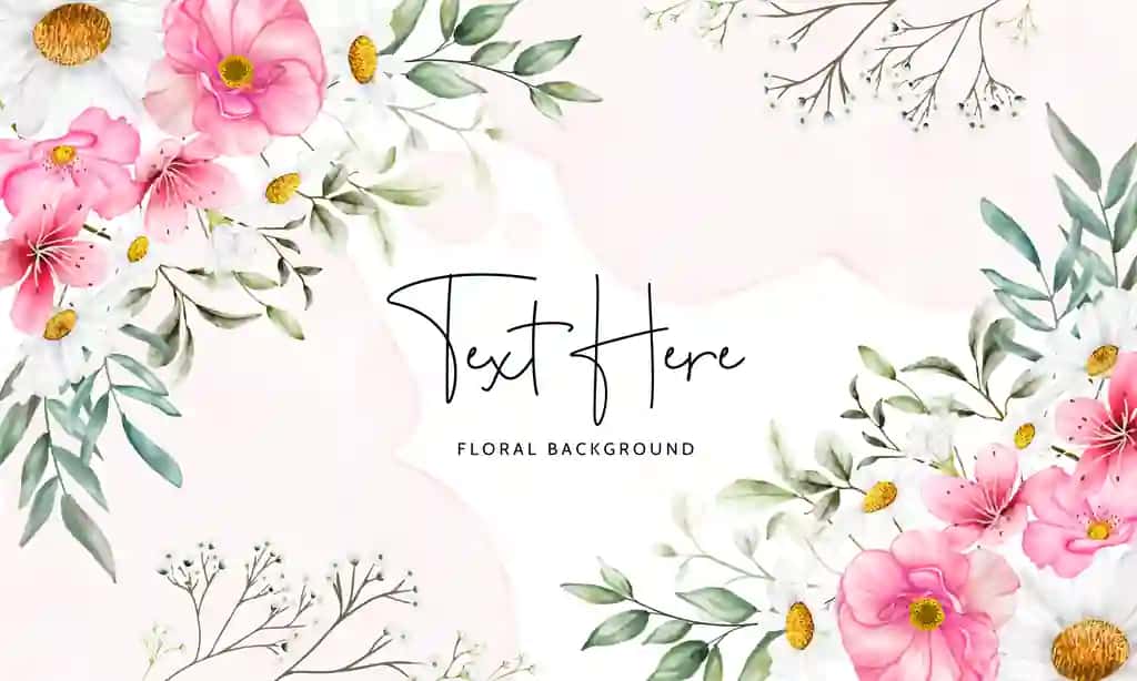 Chiroyli akvarel ko'knori romashka gul foni | Beautiful watercolor poppy daisy flower background