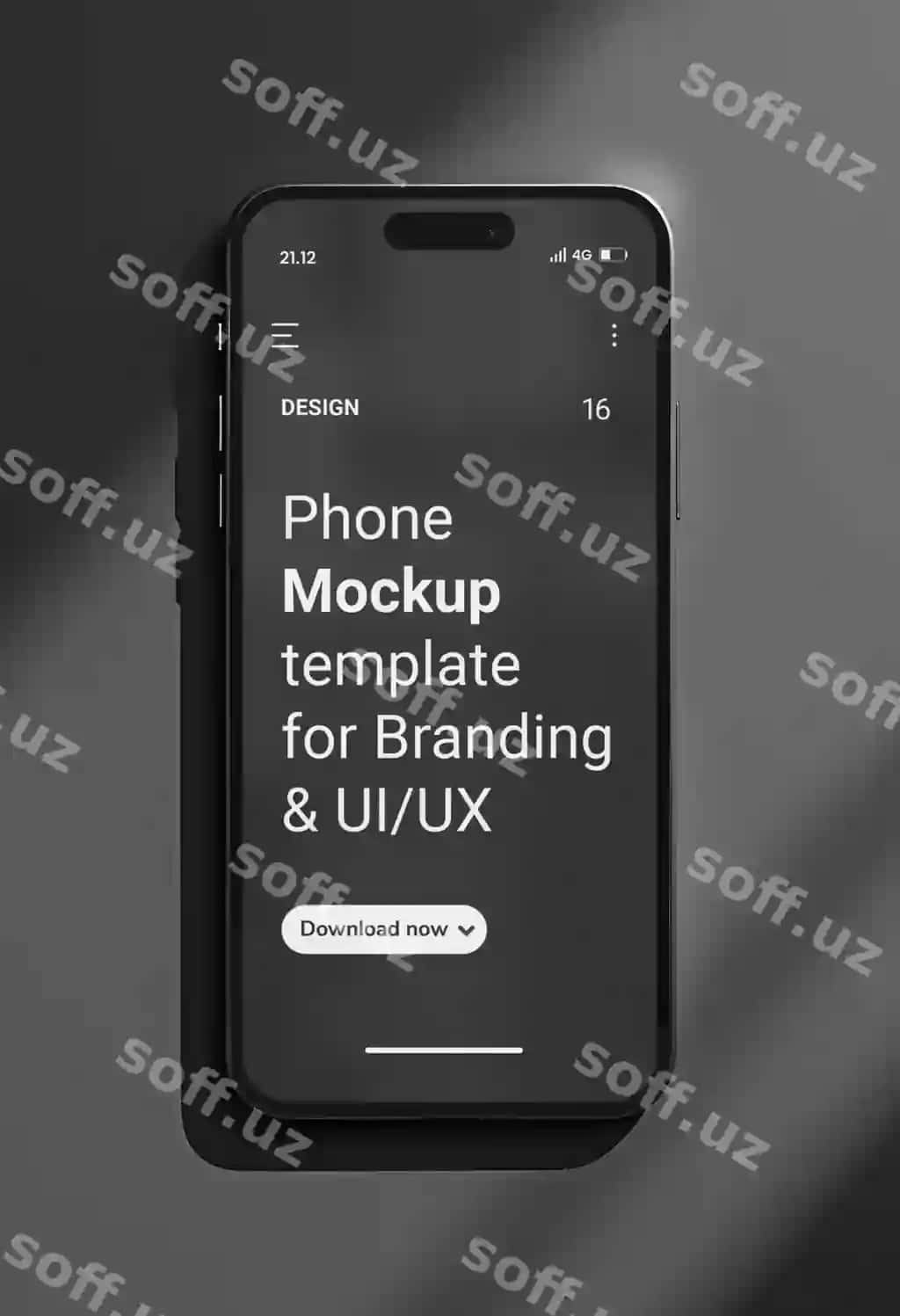 Minimalistik smartfon namunasi | Minimalist smartphone mockup