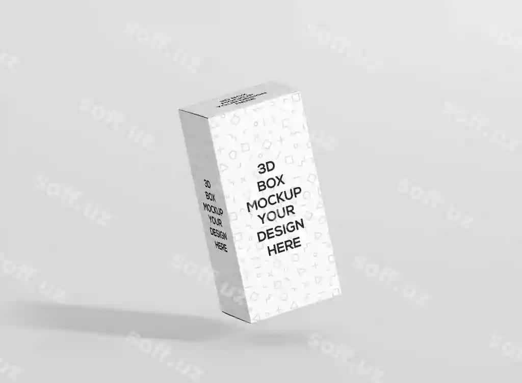 Vertikal to'g'ri to'rtburchak katta qutining namunasi | Vertical rectangle box mockup