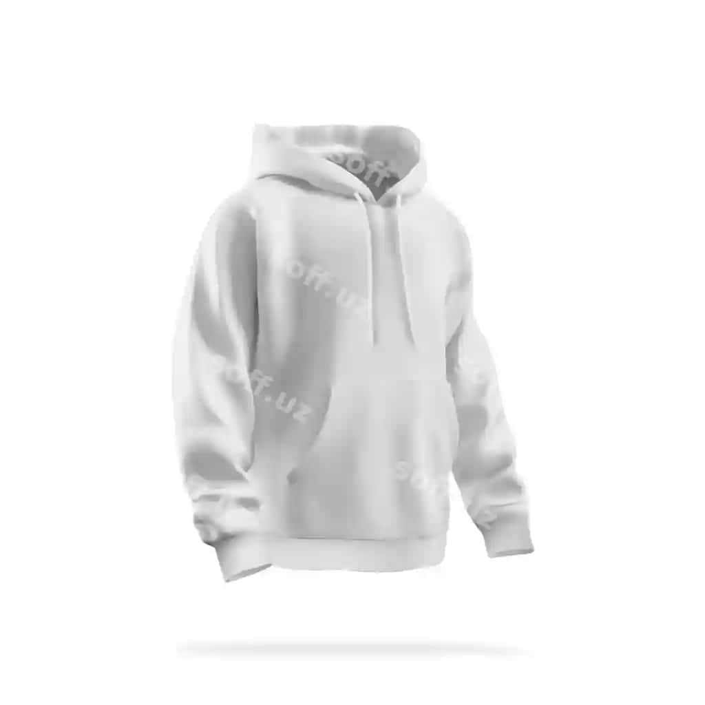 Fudbolka yarımi tomon ko'rinishi oq orqa fonda | Hoodie half side view white background