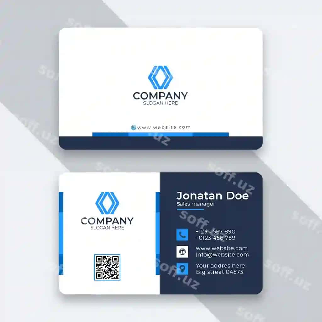 Ijodkor professional elegant zamonaviy biznes karta dizayn shabloni | Creative professional elegant modern business card design template