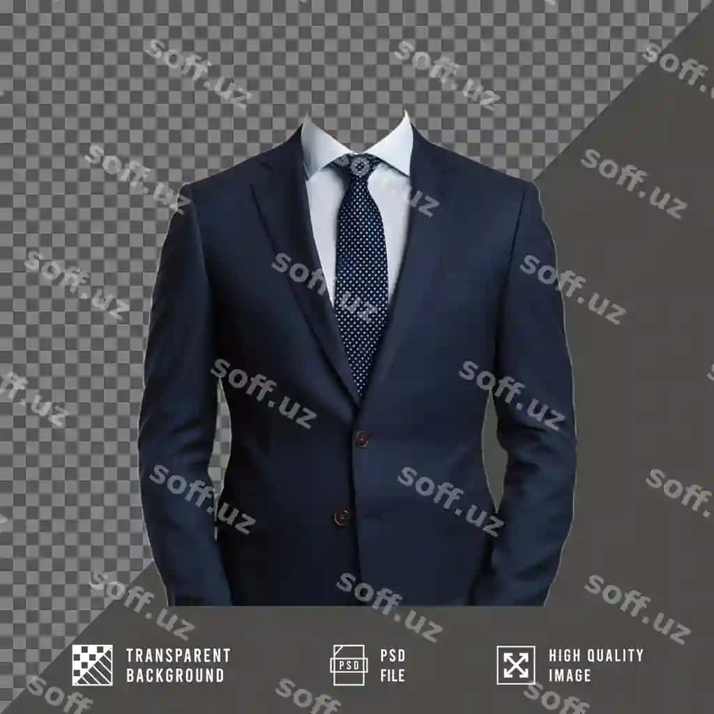 Erkak kostyum ajraltirilgan shaffof fonda | Mens suit isolated transparent background