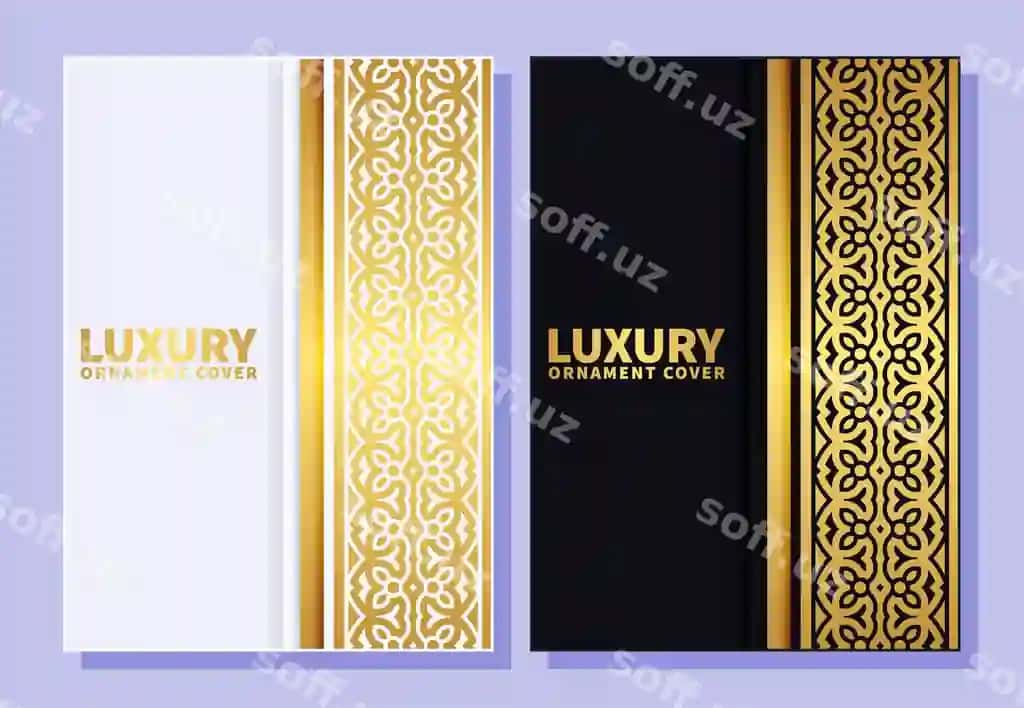 Hasharotli dekor naqshli kitob jildi to'plami | Luxury ornament pattern book cover collection
