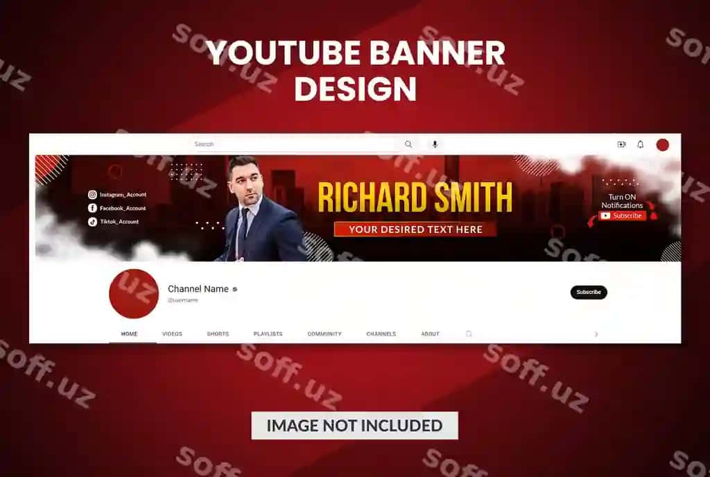Youtube baner kanal san'at dizayn shabloni | Youtube banner channel art design template
