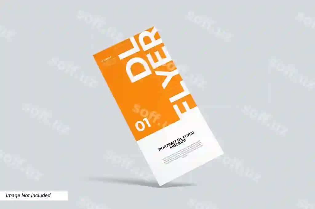 Portret dizayn flyer mockup | Portrait dl flyer mockup