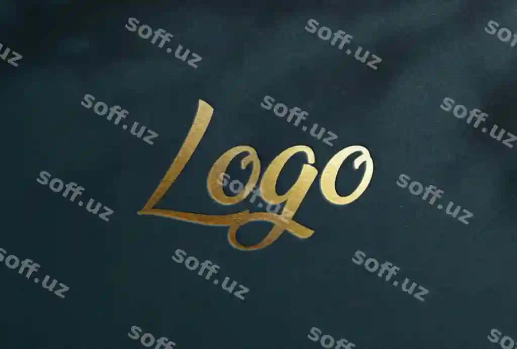 Oltin hashamatli logotip maketi | Golden luxury logo mockup