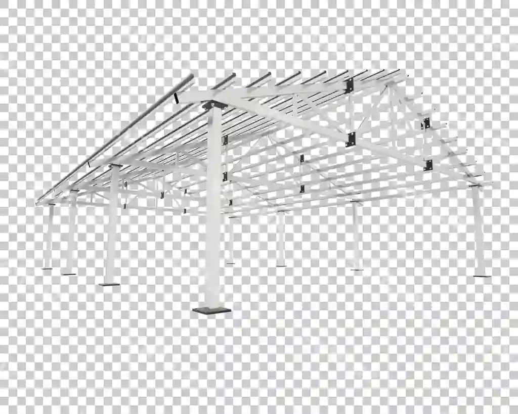 Ombor ramkasi izolyatsiya qilingan shaffof fon 3D renderlash illyustratsiyasi | Warehouse frame isolated transparent background 3d rendering illustration