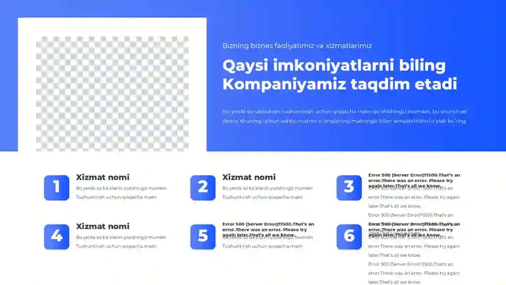 6 Bosqichli Xizmatlar Ko'rsatish va Mijozlar Bilan Ishlash Taqdimoti (10 Slayd)