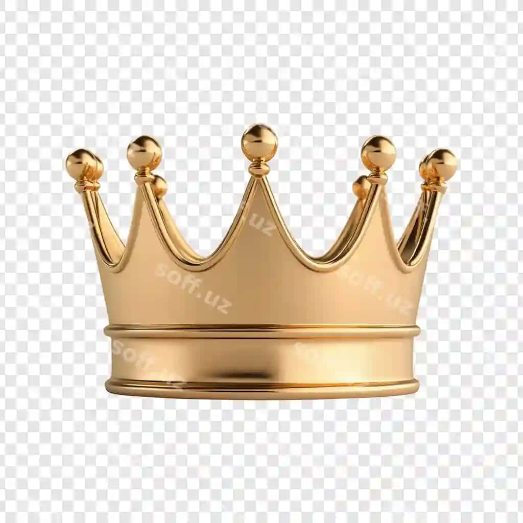 Qirol o'ttiz sohibi o'ttizdan yaratilgan ajraltirilgan shaffof fonda | King golden crown making with gold isolate transparency background