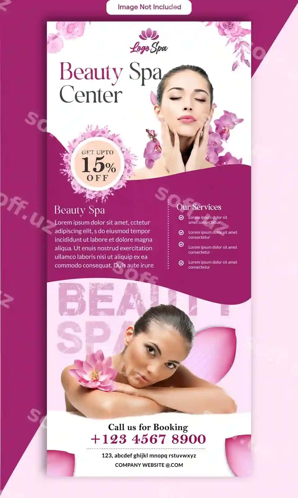 Boutique-spa banneri | Beauty spa rollup banner