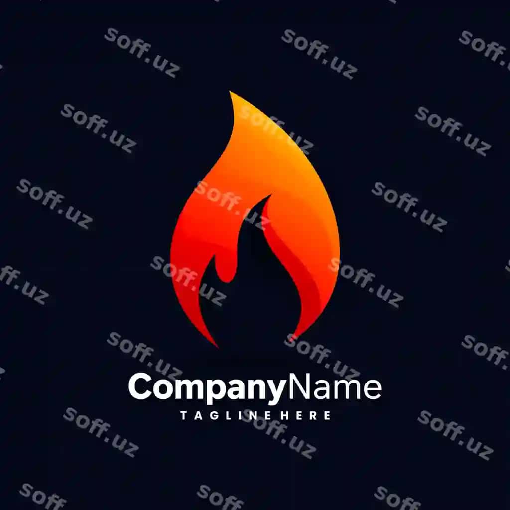 Olovlar olov logotipi ajraltirilgan | Flames fire logo isolated