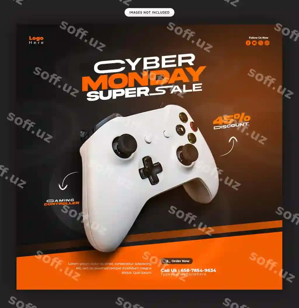 Cyber Monday uchun ajoyib sotuv ijtimoiy tarmoqlar baneri Instagram xabar shabloni | Cyber monday super sale social media banner instagram post template