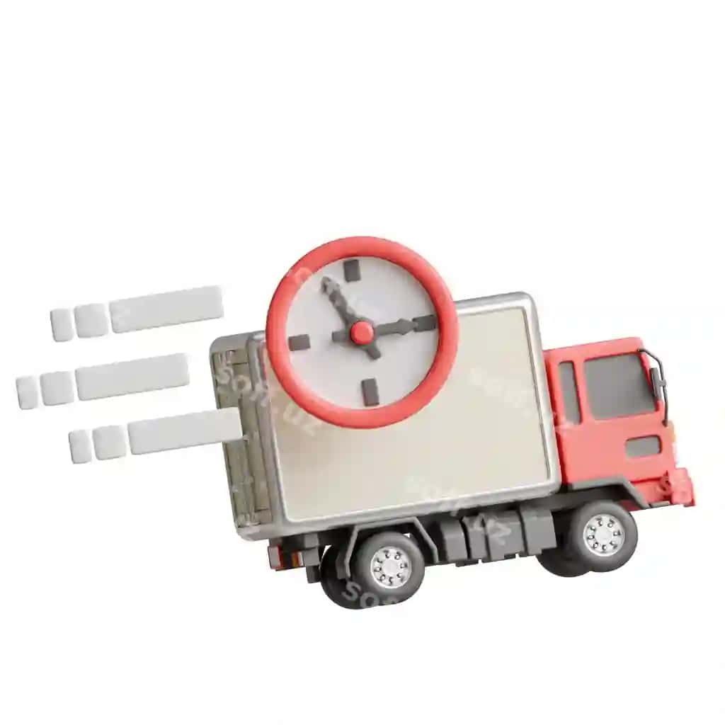 1:00 vaqtni ko'rsatuvchi soatli yuk avtomobili | Truck with clock that says time 1 00