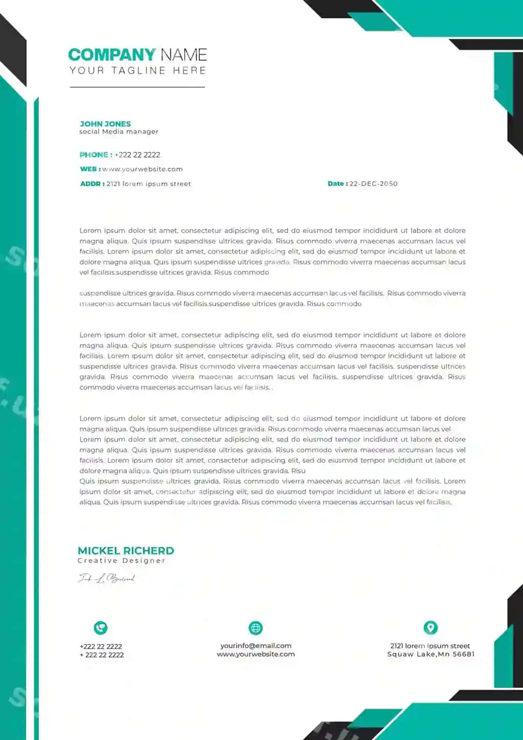 Xat sarlavhasi dizayni | Letter head design