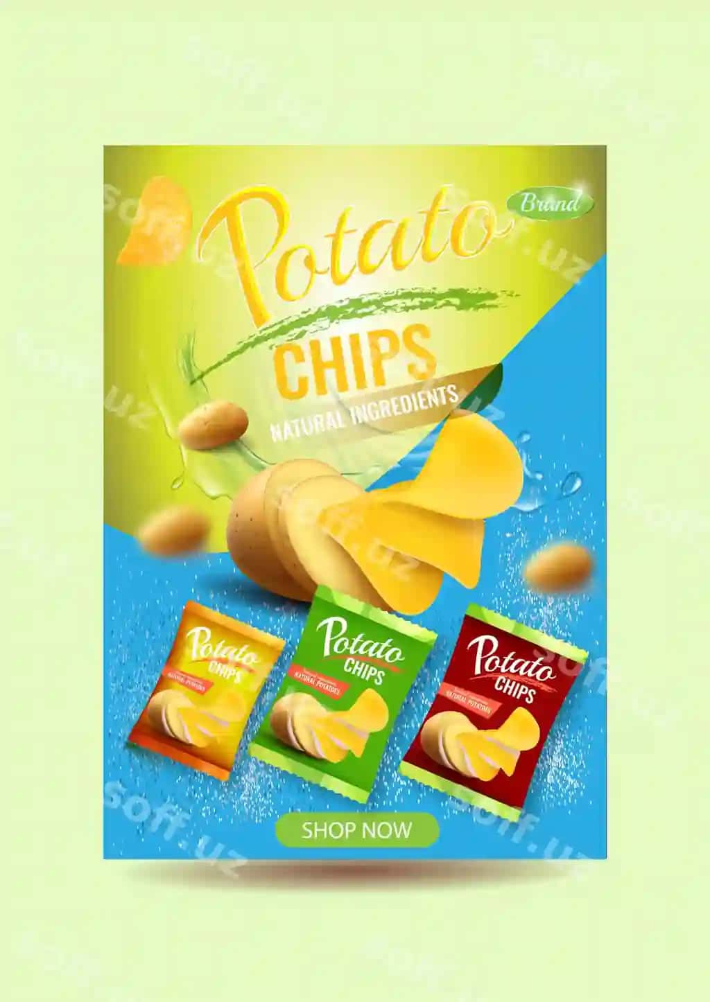 Kartoshka chiplari reklamasi ikkalasi pishloq ta'mi | Potato chips advertisement double cheese flavor