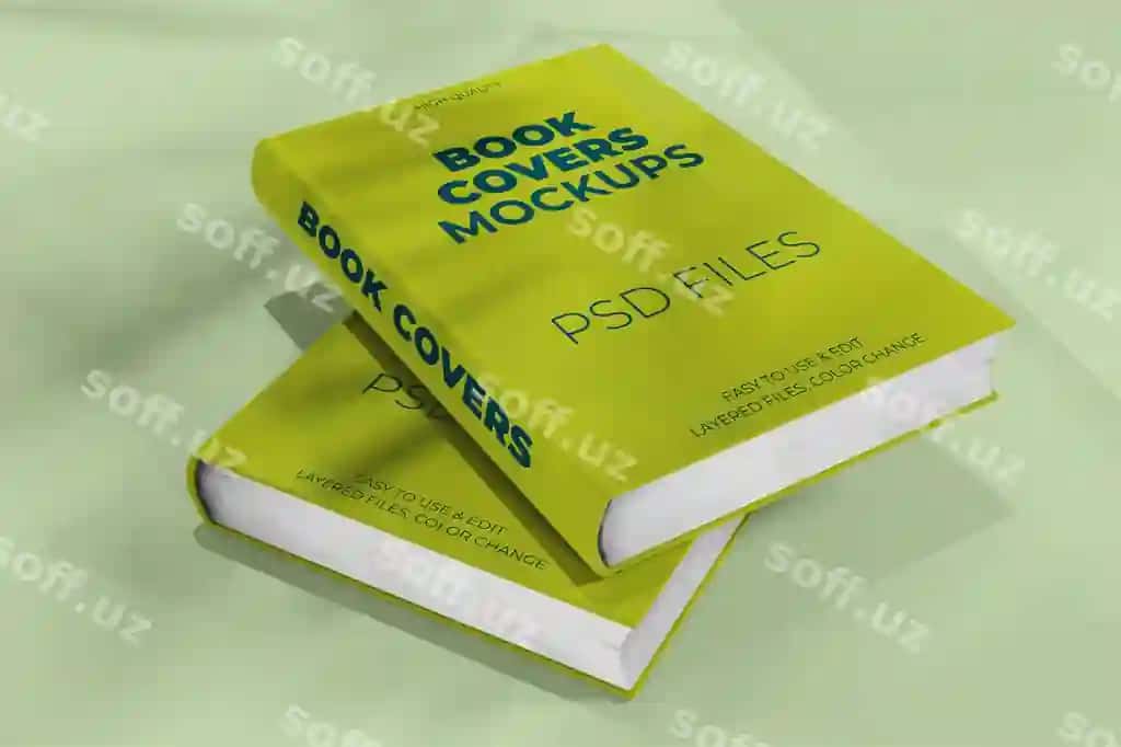 Haqiqiy kitob muqaddima namunasi | Realistic book cover mockup