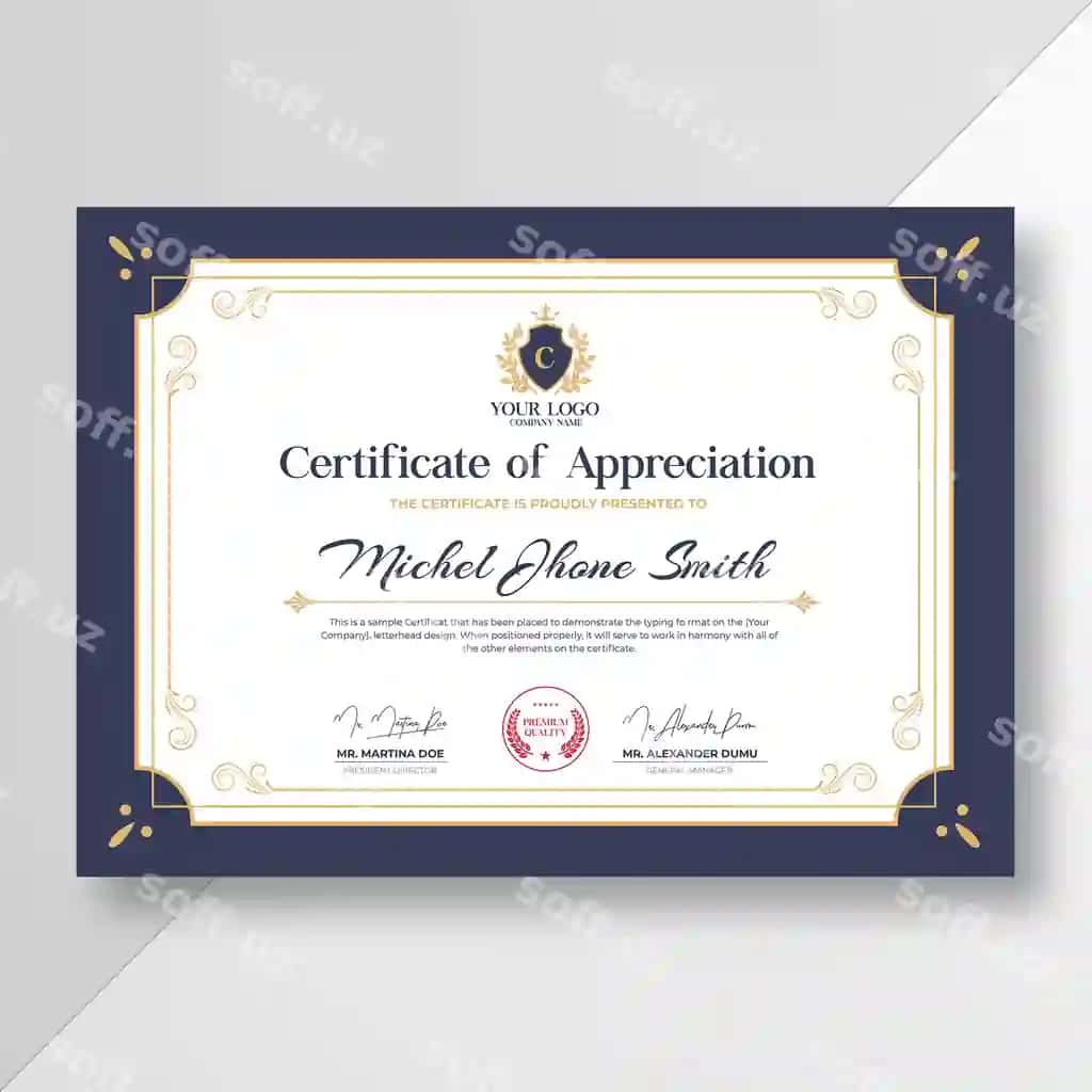 Qadr-qimmat sertifikati | Certificate appreciation