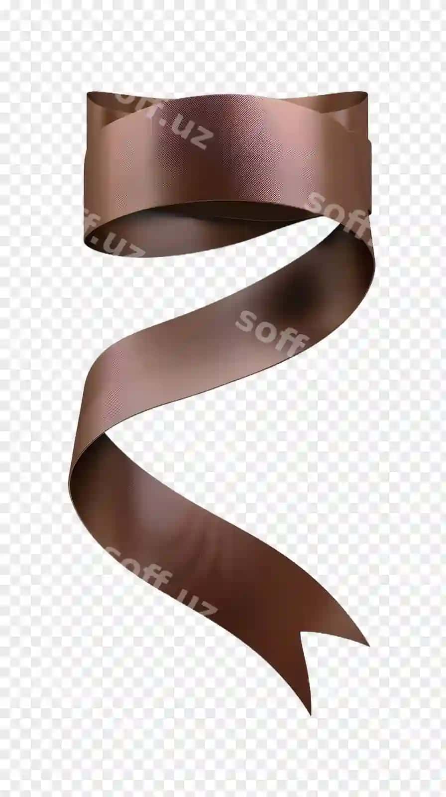 Jigarrang lenta bayroq ajraltirilgan shaffof orqa fonda | Brown ribbon banner isolated transparent background