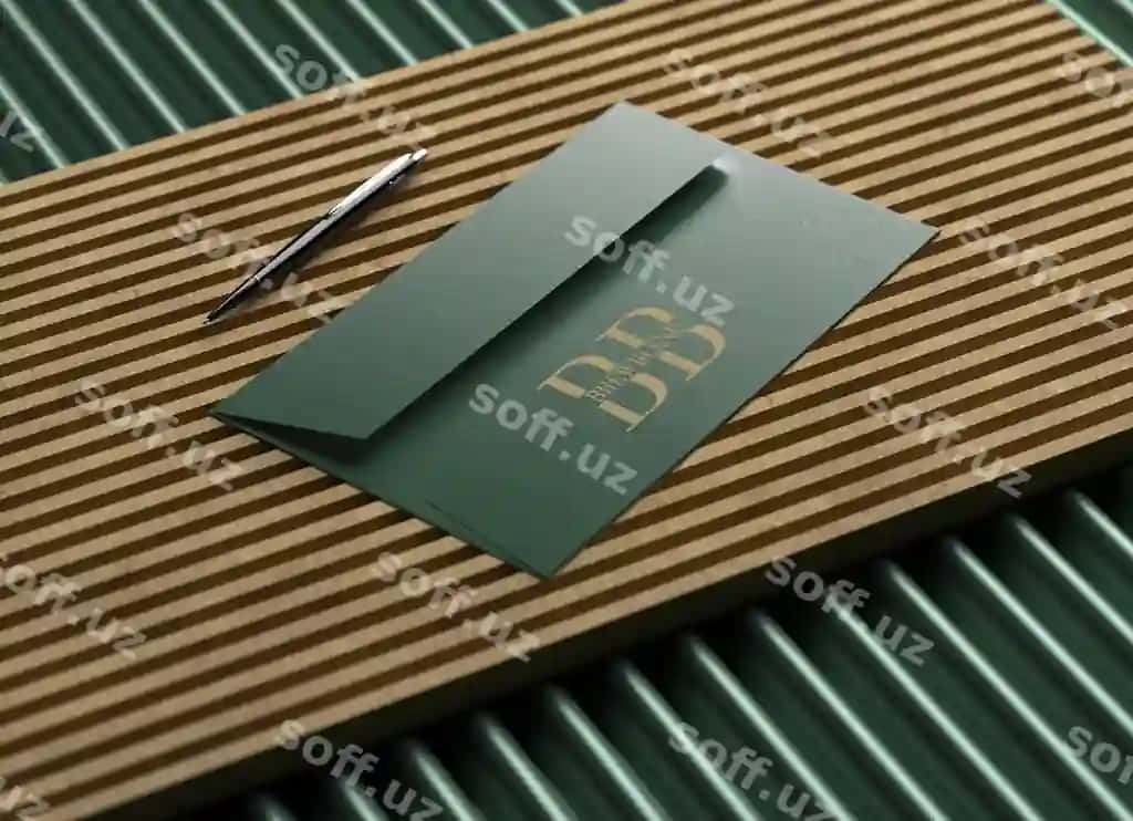 Elegant devor logotip mockup yashil devor | Elegant wall logo mockup green wall