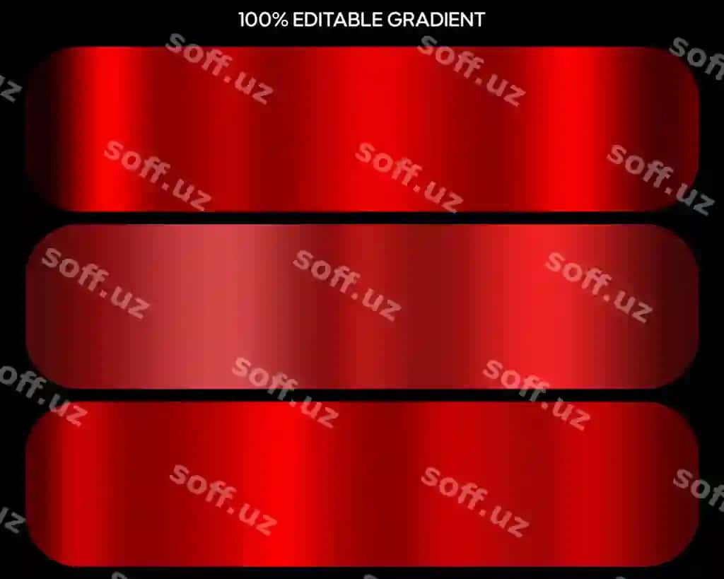 Qizil gradientlar rangli paleta dizayniga ega PSD to'plami | Set with red gradients color palette design red gradient psd collection