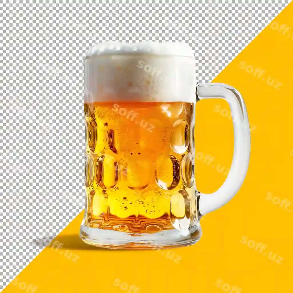 Shisha pivo ajraltirilgan shaffof orqa fonda | Glass beer isolated transparent background