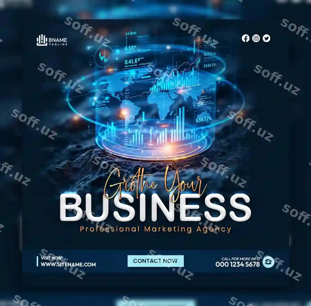 Grothe Sizning biznes kvadrat flyer Instagram ijtimoiy media post bilan | Grothe your business square flyer instagram social media post with