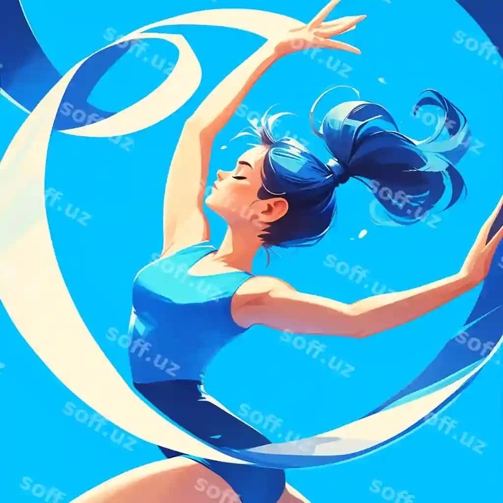 Athens qizi gimnastikani karyokat uslubida mashq qiladi. | Athens girl practices gymnastics cartoon style