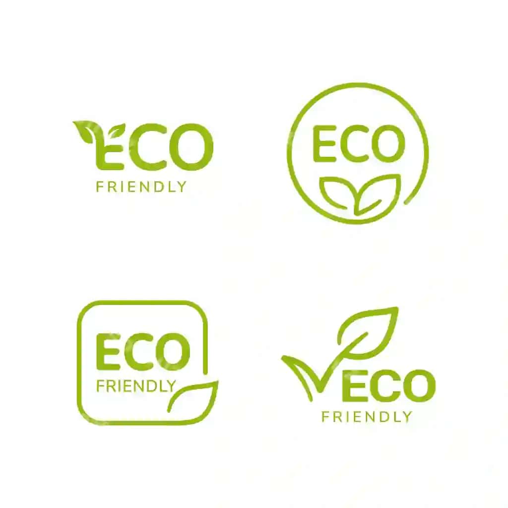 Vector eko do'st yashil bajlar logotip komplekti | Vector eco friendly green badges logo set