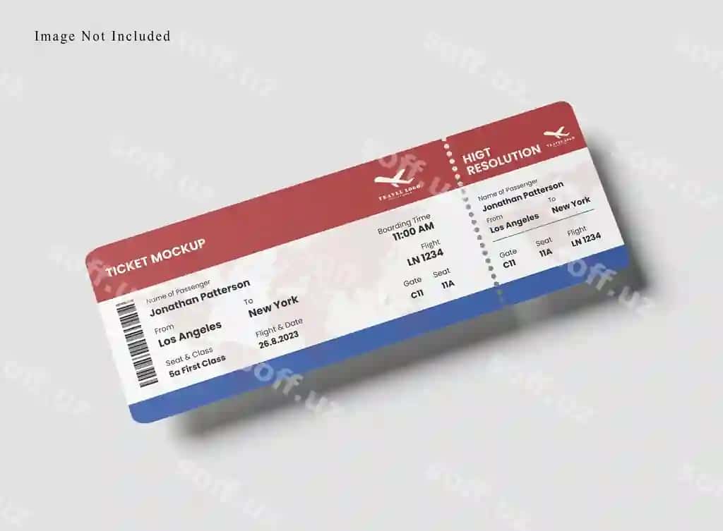 Chipta namunasi | Ticket mockup