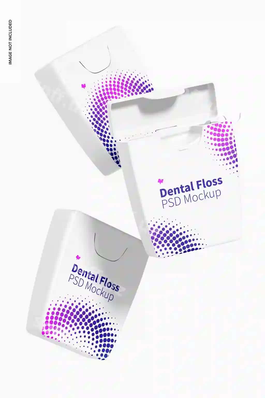 Tish ip mockup suzuvchi | Dental flosses mockup floating